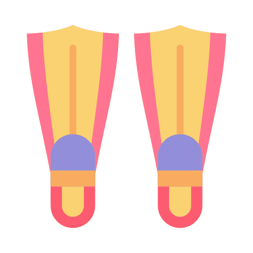 Flipper sports and competition sea beach icon