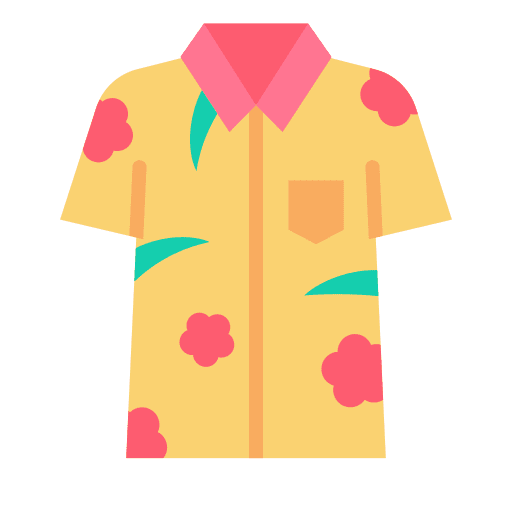 Hawaiian garment clothes flowers icon