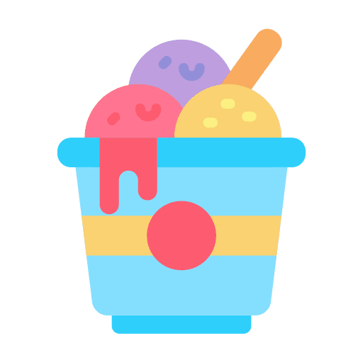 Ice cream food and restaurant sweet dessert icon