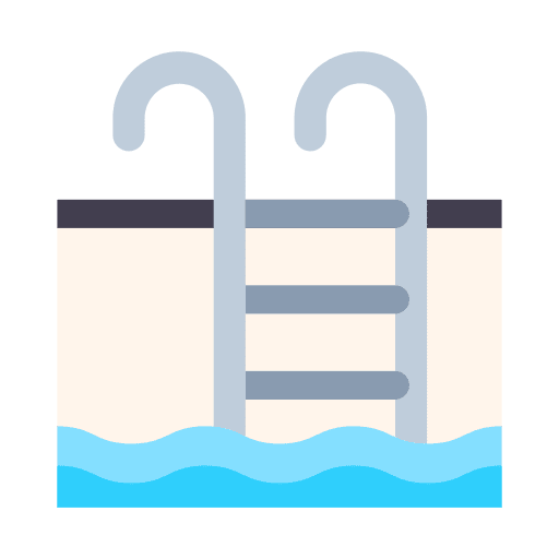 Pool summertime swimming ladder icon