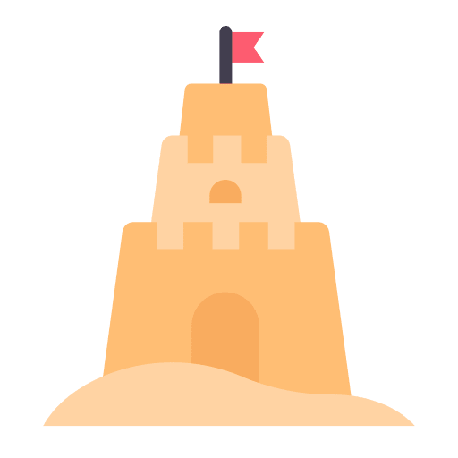 Sand castle sand toy toys icon