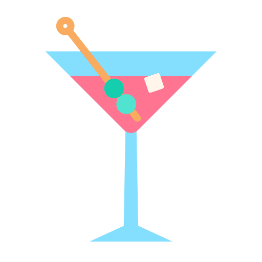 Cocktail martini alcohol beverage icon