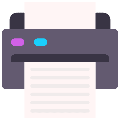 Printer ink tools and utensils print cards icon