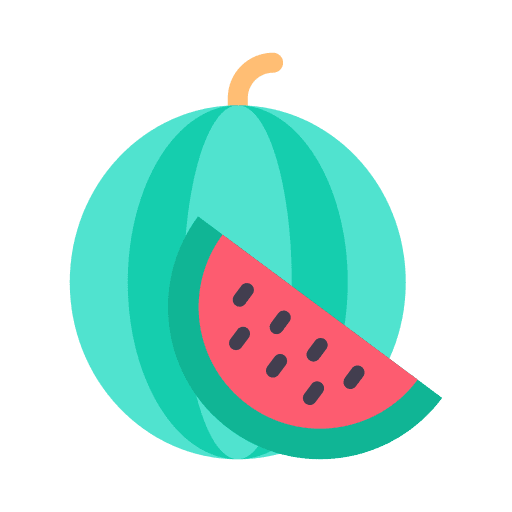 Watermelon vegetarian summer seeds icon