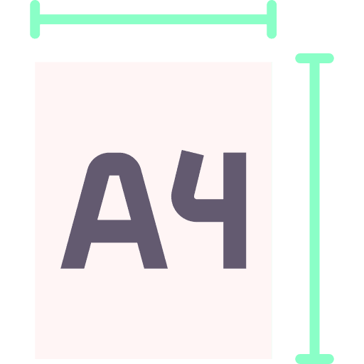 Paper sizes copy graphic design size icon