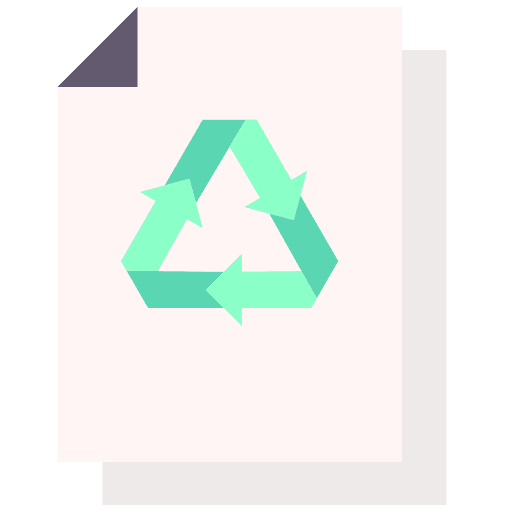 Recycled paper document recycling file icon