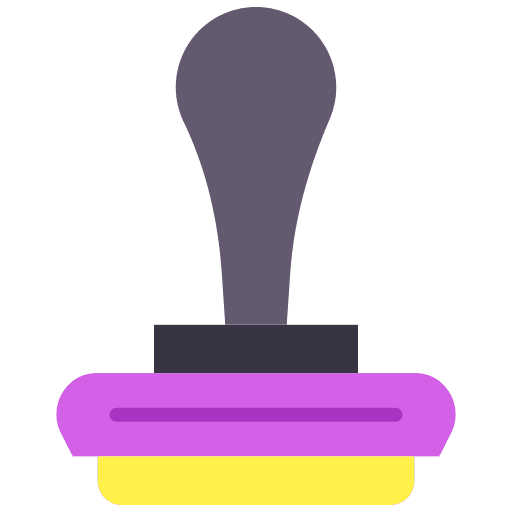 Stamp certificate rubber stamp sign icon