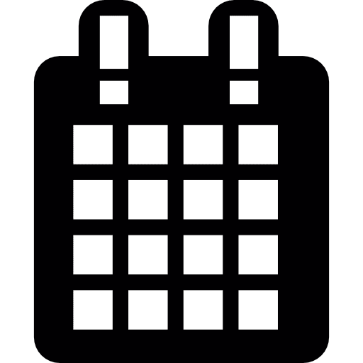 Big calendar years monthly daily icon