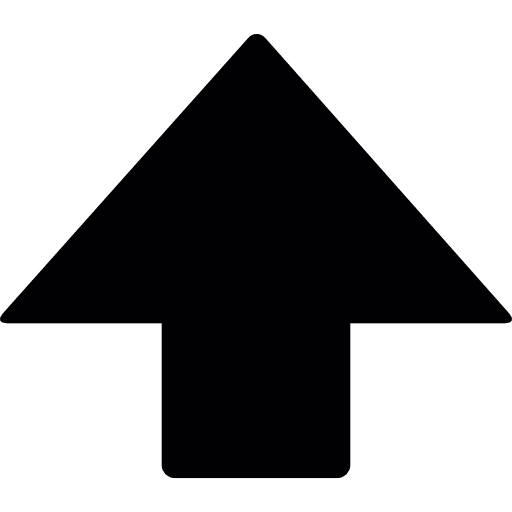 Black arrow pointing up upwards top arrows icon