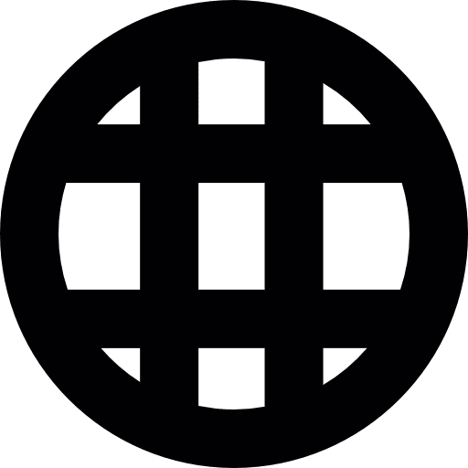 Grid inside circle circle grid grid lines grids icon