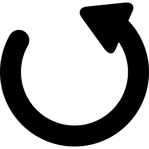 Rotating arrow to the left again curve arrow recurrent icon