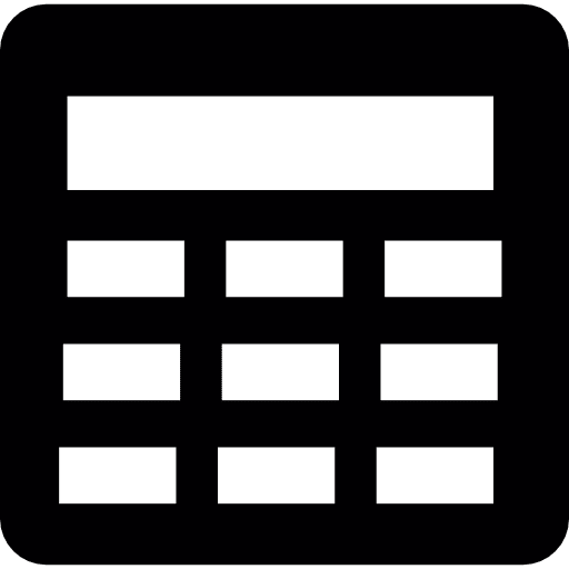 Big calculator mathematical keys tools and utensils icon