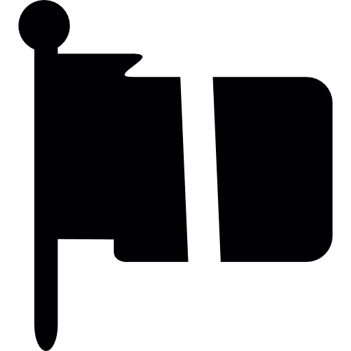 Flag with line lines folded maps and flags icon