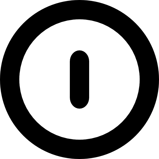 Power on button circles controls power icon