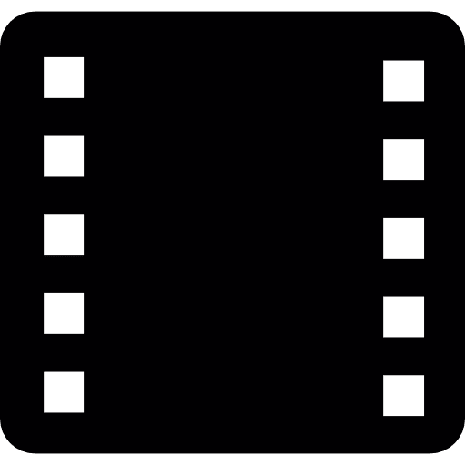 Film strip rounded square movies cinema photograms icon