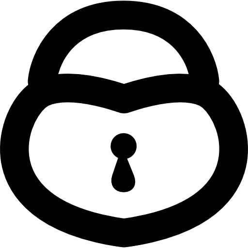 Heart shaped lock secure closed locked icon