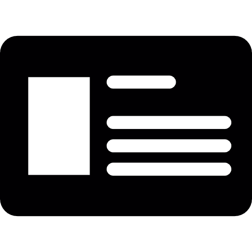 Identification card identification id access icon