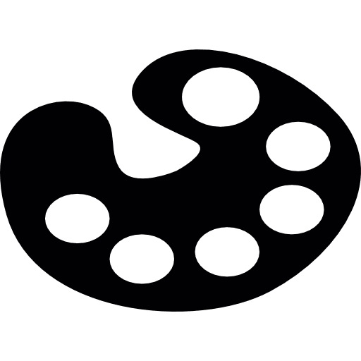 Painting palette with paint paint palette art painting icon