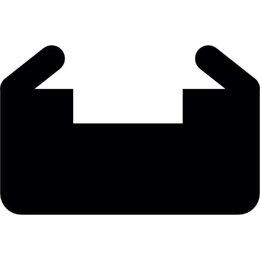 Tray black shape inbox office tools tray icon