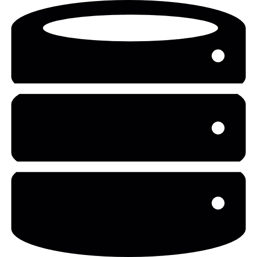 Circular database file storage data analytics database icon