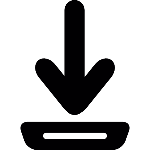 Download arrow down arrows tray inboxes icon