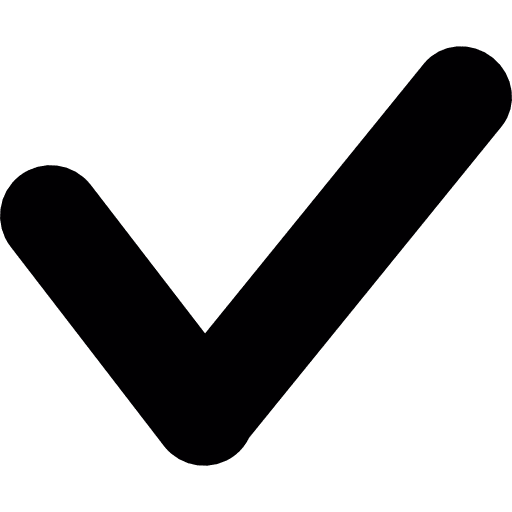 Tick mark check signs marked icon