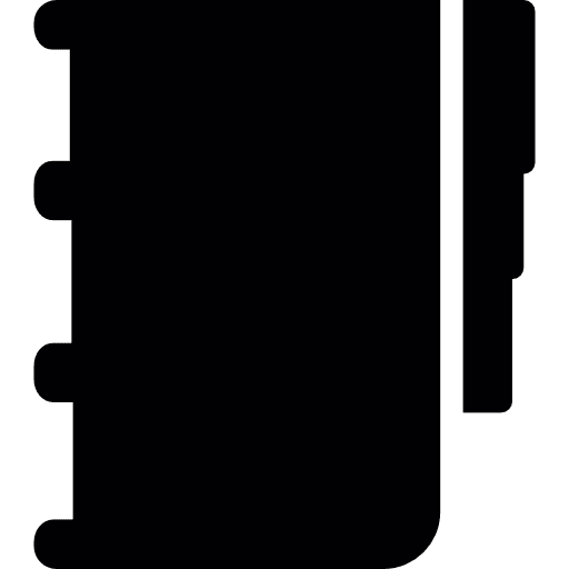 Agenda with bookmarks education notebook bookmark icon