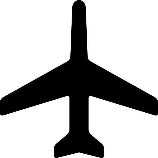 Airplane pointing up airport plane transport icon