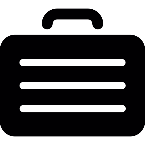 Rectangular briefcase baggage business baggages icon