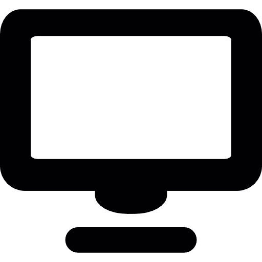 Simple screen screens tv rectangular icon