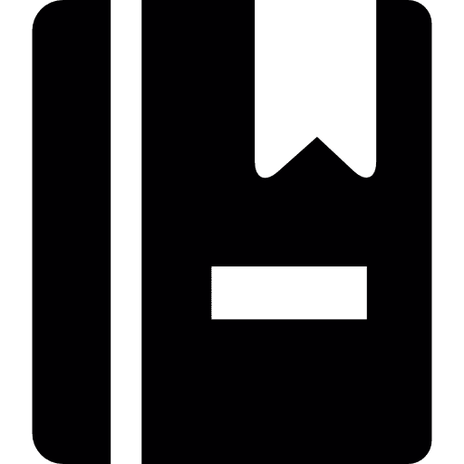 Book with marker ribbon study book mark icon