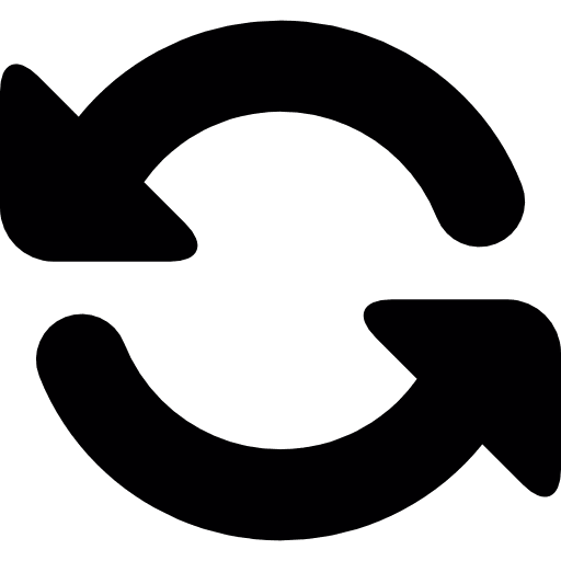 Curved arrows circular arrows arrows refresh icon