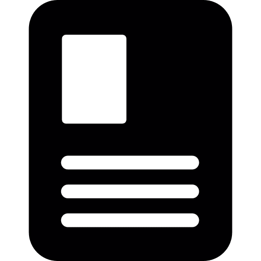 Document with image and content article document leaflet icon