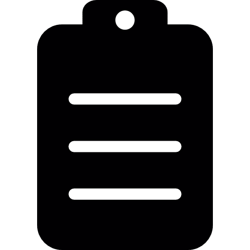 Written clipboard write file document icon