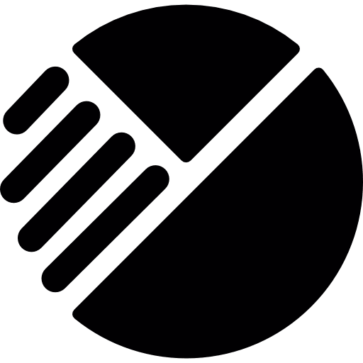 Pie chart diagram graphical graphs charts icon