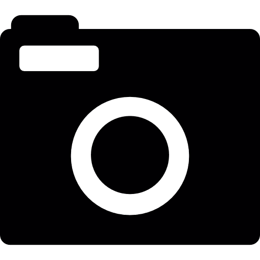 Retro squared camera lens photo camera technology icon