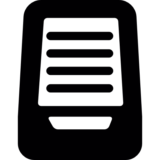 Tray for papers document inbox office material icon