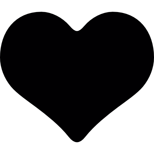 Valentines heart shape romantic romance silhouette icon