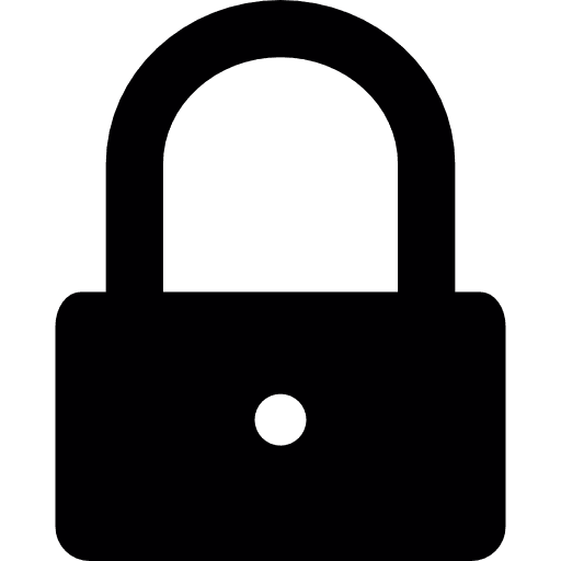 Padlock protection active security system blocked security icon