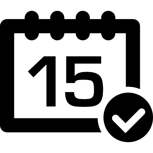 Calendar check symbol checked event day icon