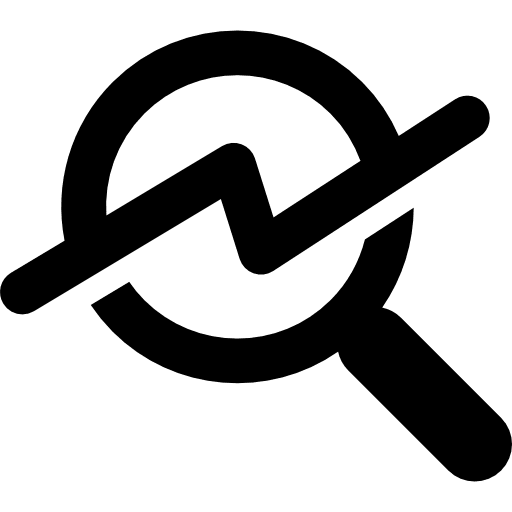 Magnifying glass on line graphic magnifying glass startup icons line graphic icon