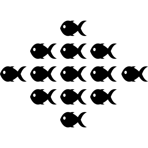 Fishes group fish grouped sea life icon