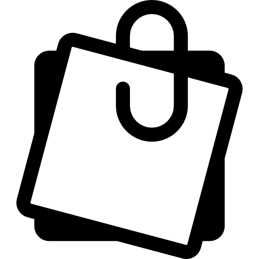 Office paperclip with notes papers stacked startup icons icon