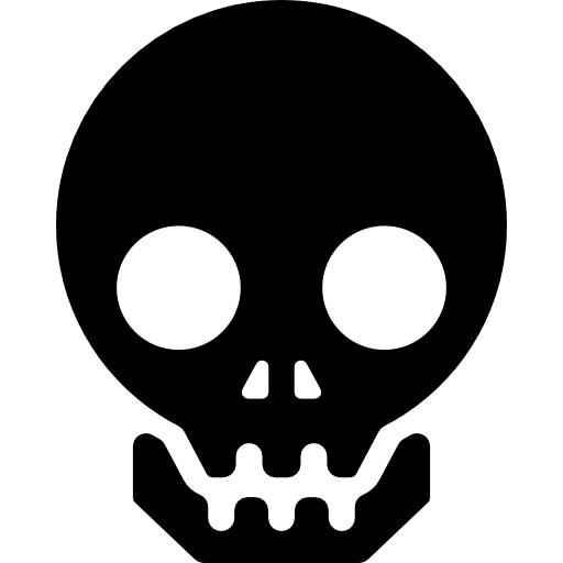 Human skull bone skull halloween icon