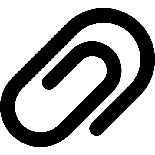 Paper clip interface attachment paper clip icon