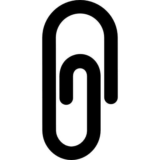 Paper clip clip attachment education icon