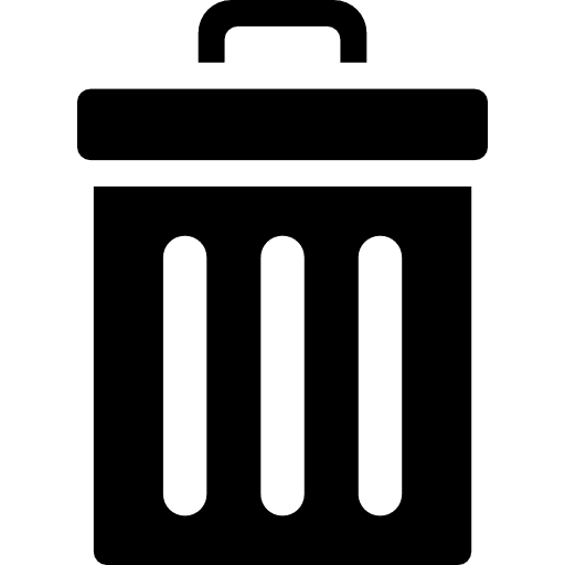 Garbage bin remove garbage bin icon