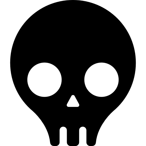 Human skull skeleton skull kill icon