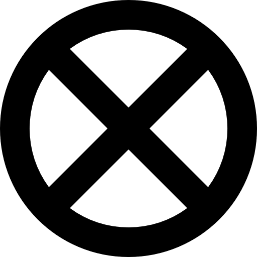 Delete cross trash delete interface icon