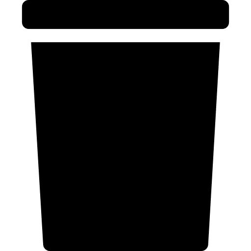 Rubbish bin tin can remove icon